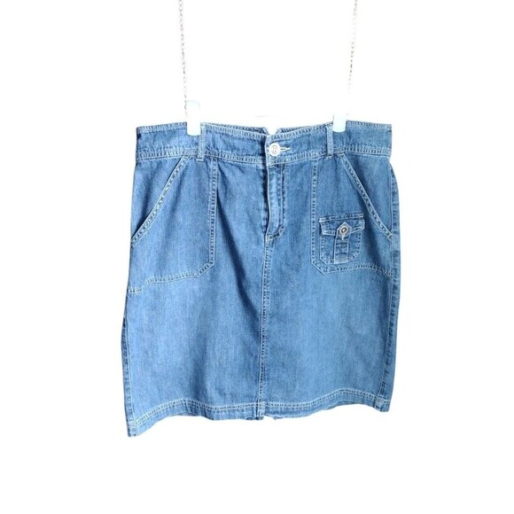 French Cuff Dresses & Skirts - French Cuff Denim Skirt Womens Size 12 Midi Y2K 90s Western Boho